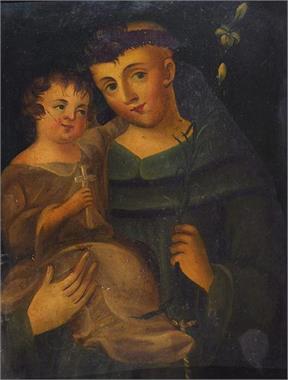 Heiliger Antonius  mit Lilie und Jesuskind.