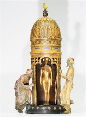 Wiener Bronze Franz Bergnan zugeschrieben.  "Araber Badehaus".