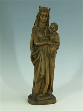 Madonna mit Jesuskind.  Oberammergau.  2. Hl. 20. Jh. 