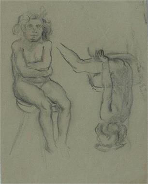 ZILLE, Heinrich 1858 - 1929   zugeschrieben.  Mädchen auf Stuhl. 