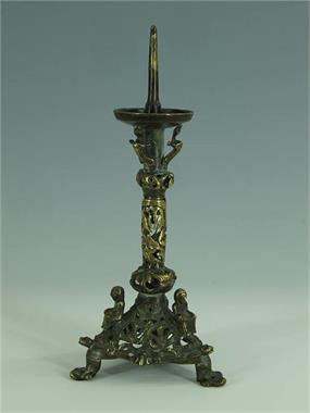 Bronze Leuchter Karolinger. wohl 19. Jahrhundert.  
