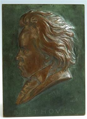 Bronzerelief "Beethoven". 