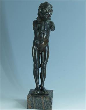 Antiker Bronze-Jüngling. 19. Jahrhundert. 