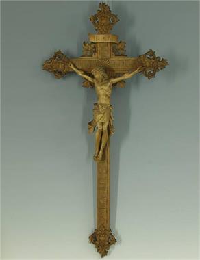 Kreuz INRI. Um 1900. 