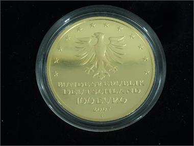 100 Euro Goldmünze  Unesco Welterbe Hansestadt Lübeck. 