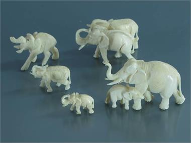 Kleine Elefantenfamilie.