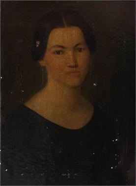 Biedermeier Damenporträt.  Ende 17./Anfang 18. Jahrhundert.