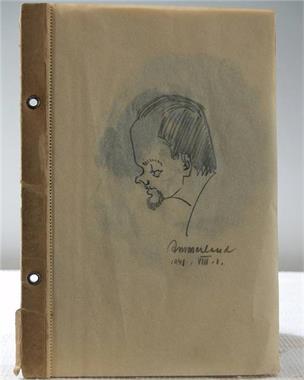 Skizzenbuch Rudolf Hesse zugeschrieben.  1871 - 1944