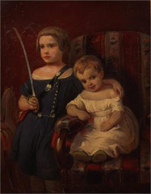 Kinderporträt.  2. Hl. 19. Jahrhundert. 