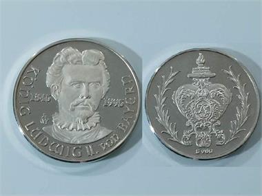 Silbermedaille  König Ludwig II. von Bayern. 